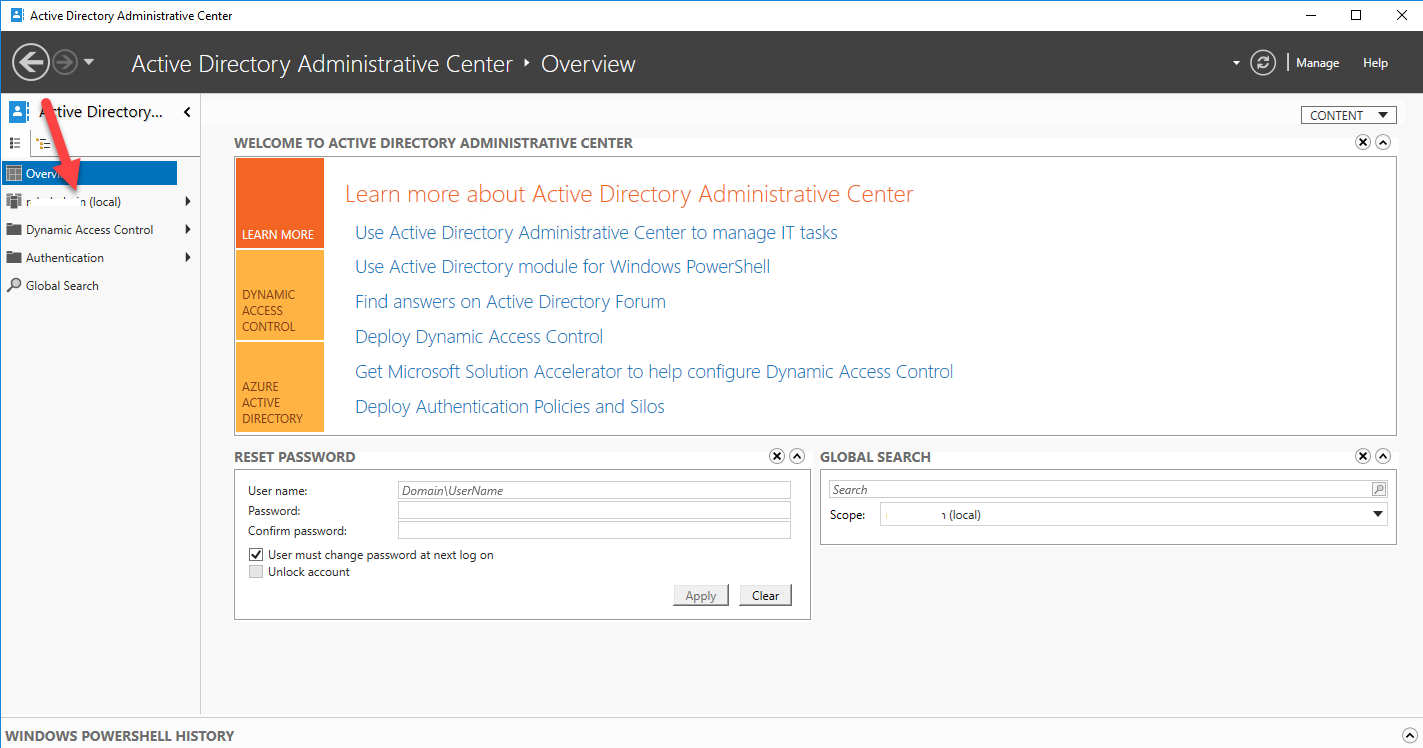  Active Directory Administrative Center