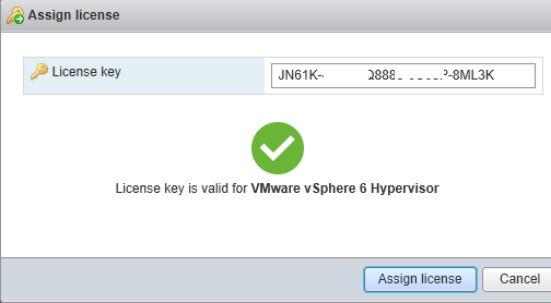 лицензия VMware vSphere 6 Hypervisor 