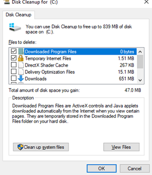 cleanmgr очистка диска в Windows 10