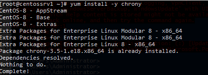 установка chrony в centos linux