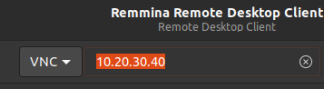 vnc подключение в Remmina Remote Desktop Client