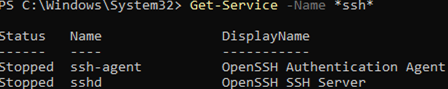 службы SSH в Windows 10
