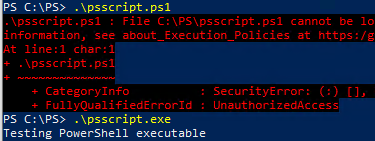 скомпилированный EXE файл скрипта PowerShell запускается независимо от настроек execution policy