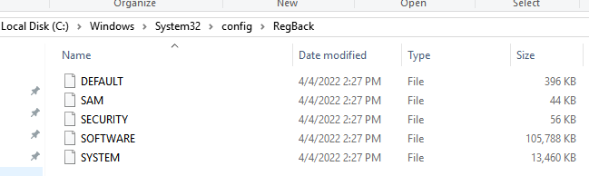 файлы реестра в windows