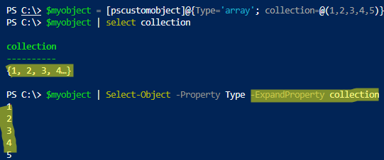 Select-Object ExpandProperty 
