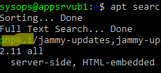 apt search - вывести версию php в linux