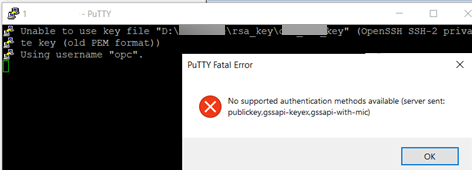 Ошибка в putty - Unable to use key file (OpenSSH SSH-2 private k