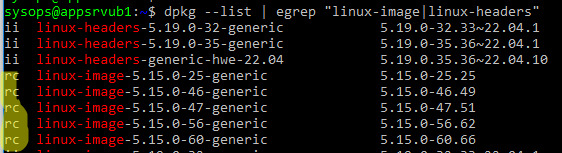 список установленных ядер в Ubuntu