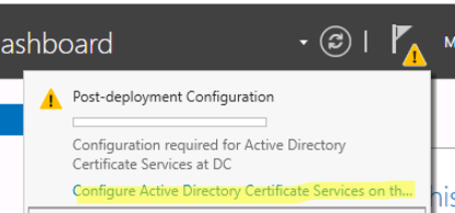 Настройка Active Directory Certificate Services 