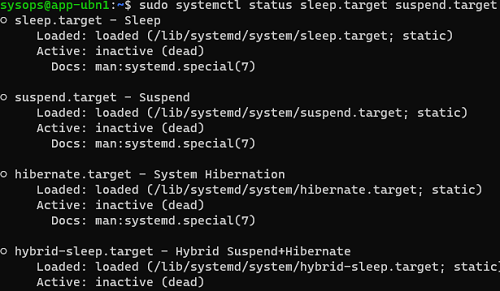 Проверить, что спящий режим и гибернация включены в Linux