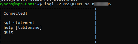 isql - проверка подключения к SQL Server из Linux