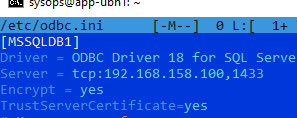 Настройка odbc подключений к MS SQL в Linux