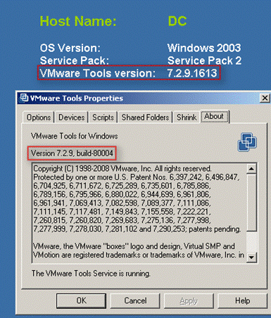 Вот мы и отобразили версию VMware Tools 