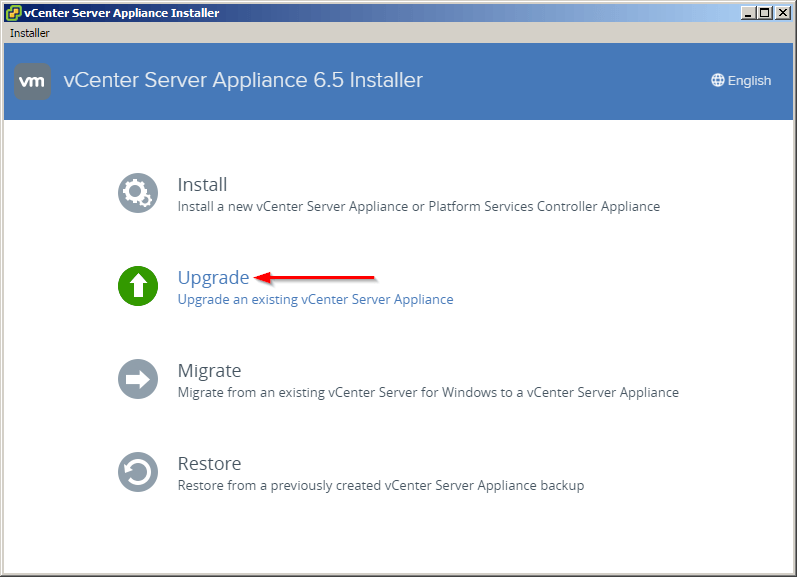 vCenter Server Appliance 6.5 installer