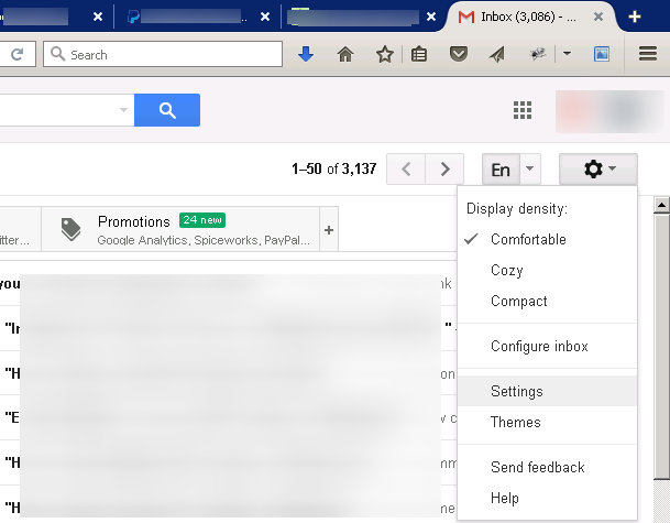 настройка Gmail