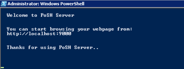 Posh Web Server