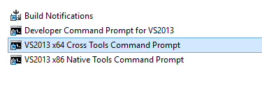 Visual Studio Express Cross Tools Command Prompt