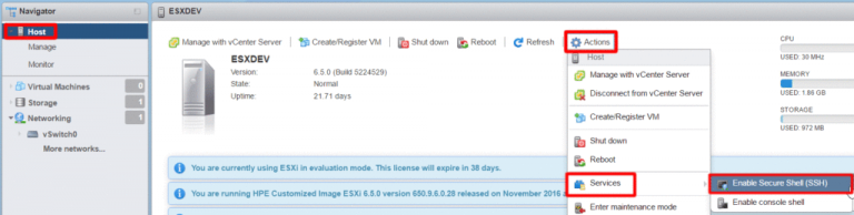 how to enable dcui on vmware esxi 6.7