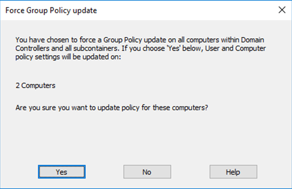 GPUPDATE /Force. Get update Force.