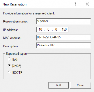 Принтер не получает ip адрес по dhcp